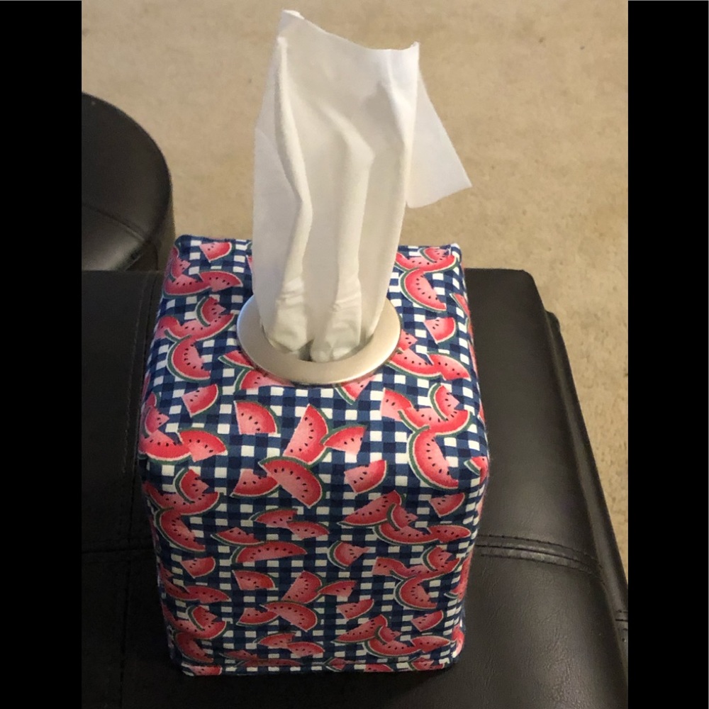 Handmade Reversible Tissue Box Cover (Cube Style)